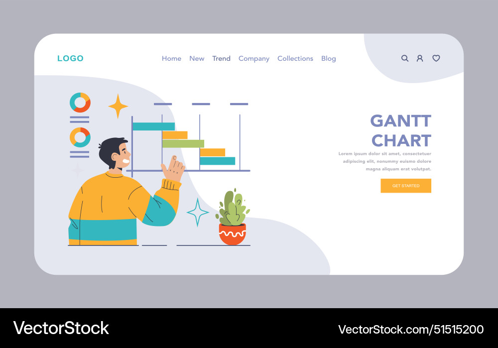 Project management concept flat Vector Image