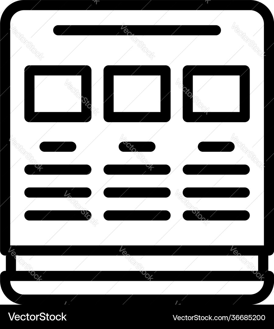 Software interface icon outline style Software interface icon outline style vector image