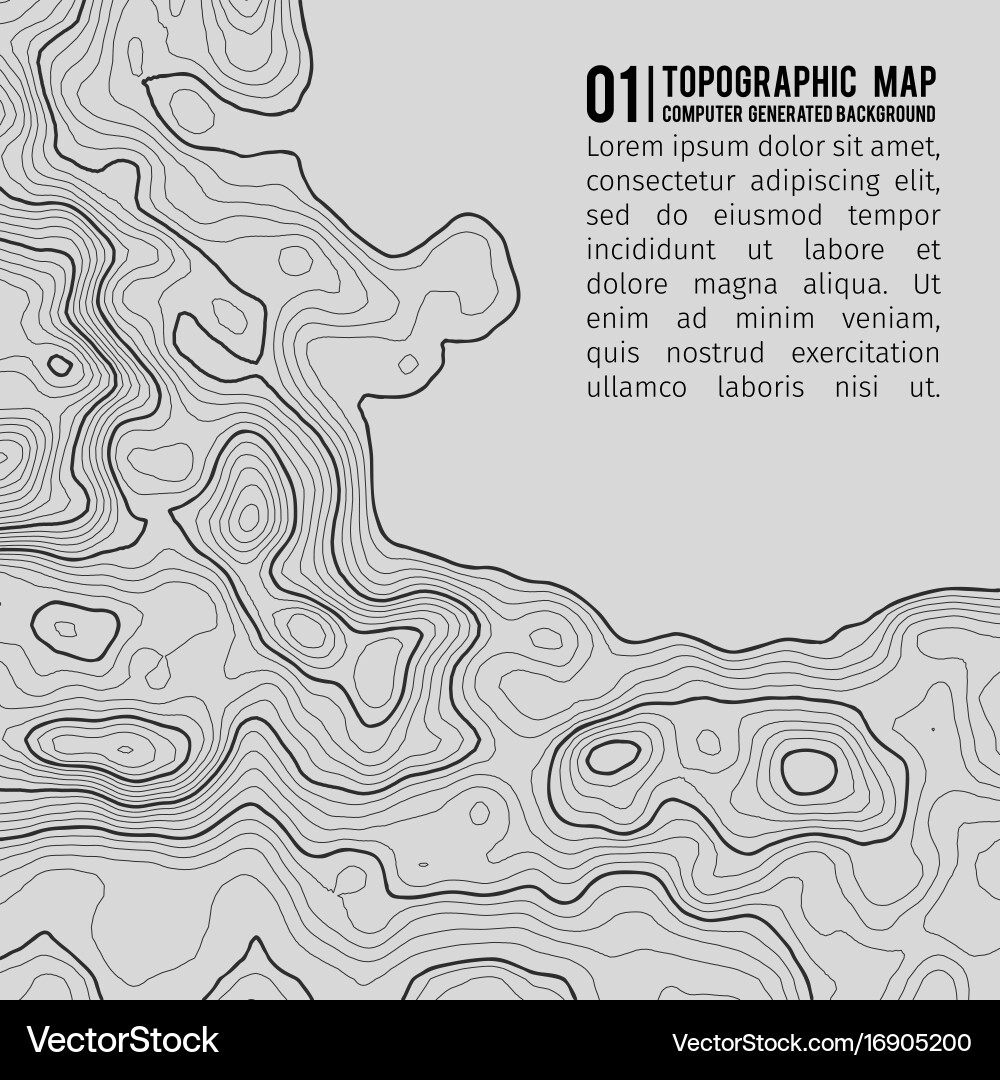 Topographic map background with space for copy vector image