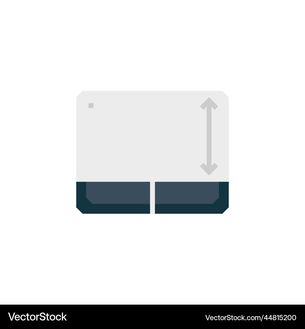 Touch pad icon computer component flat style Touch pad icon computer component flat style Vector Image