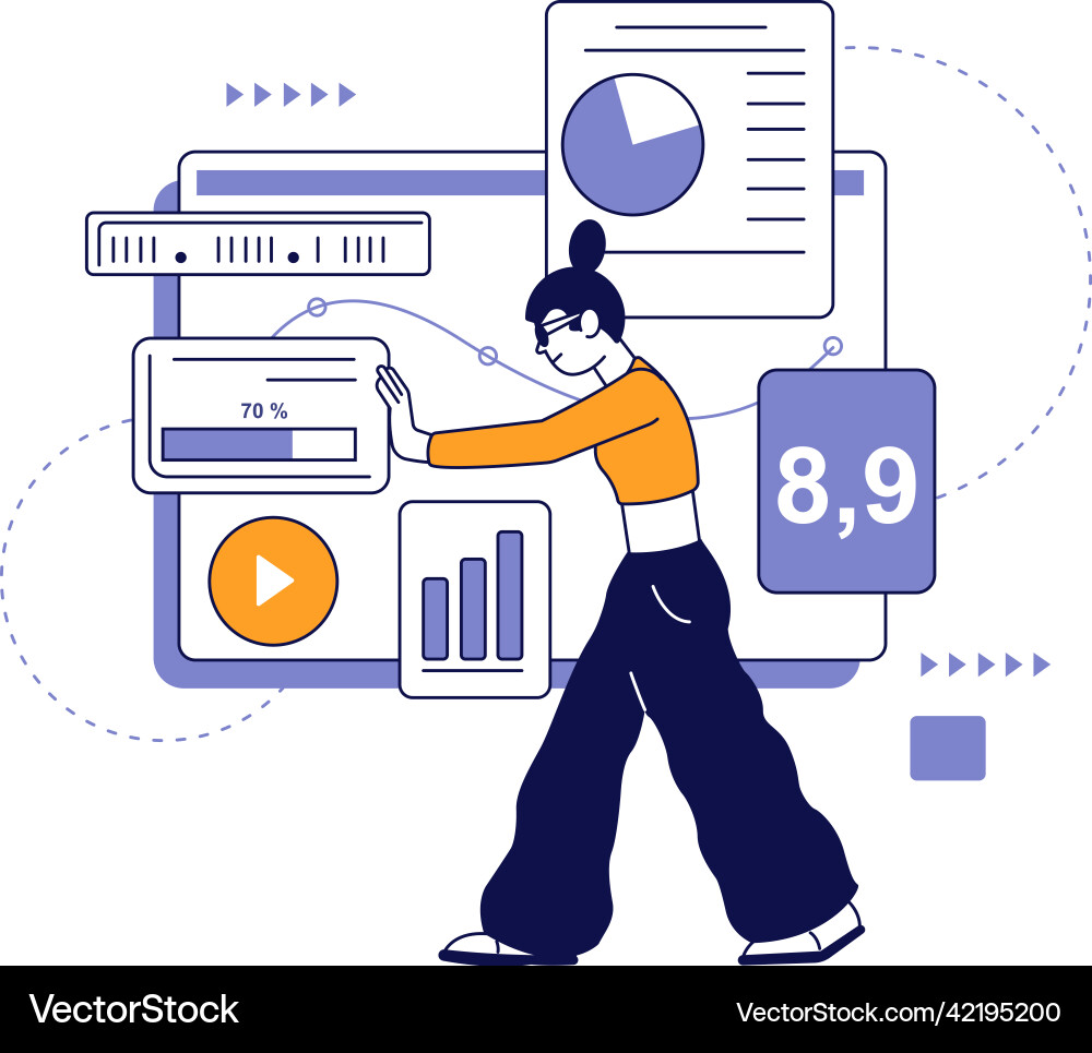 User experience design app developer making User experience design app developer making Vector Image
