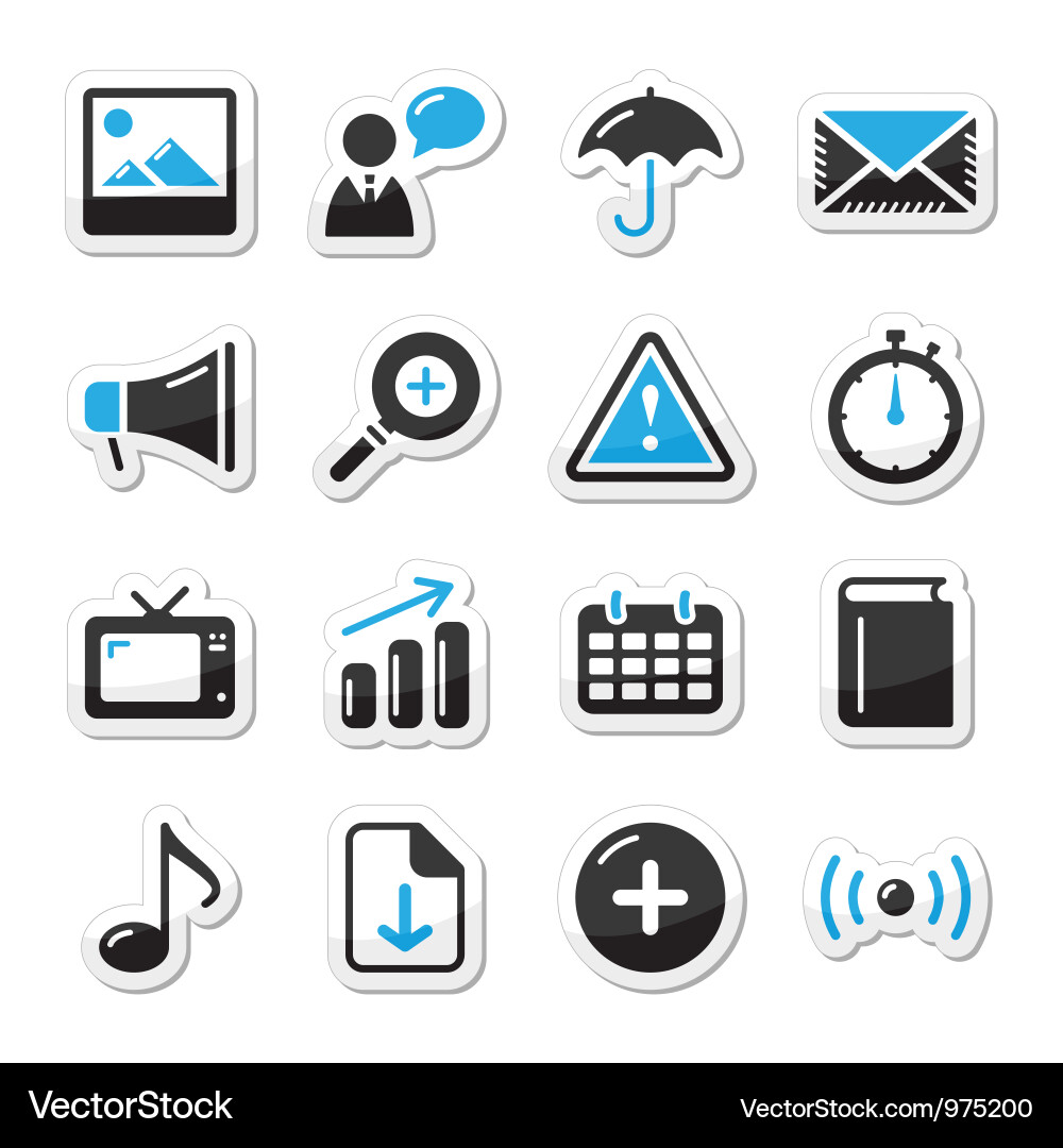 Website Icons - Modern & Shiny Vector Image