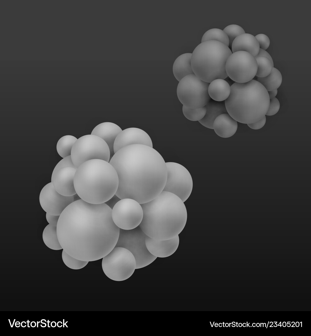 Abstract molecules structure with particles Vector Image