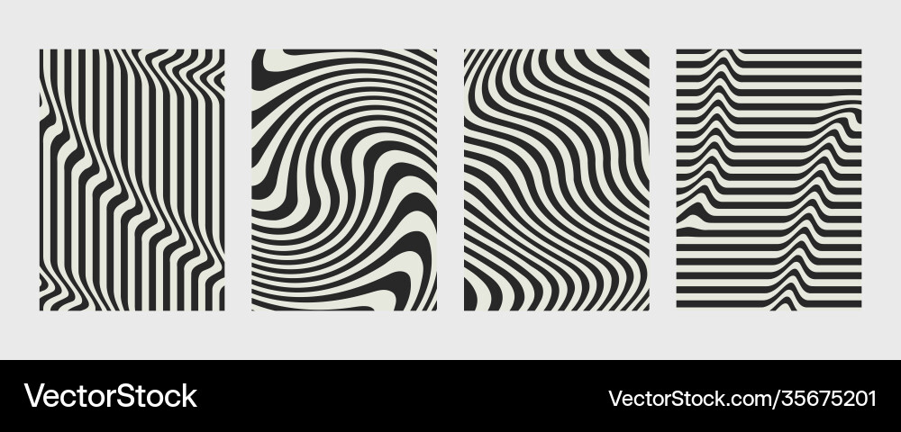 Abstract Wavy Lines Pattern vector image