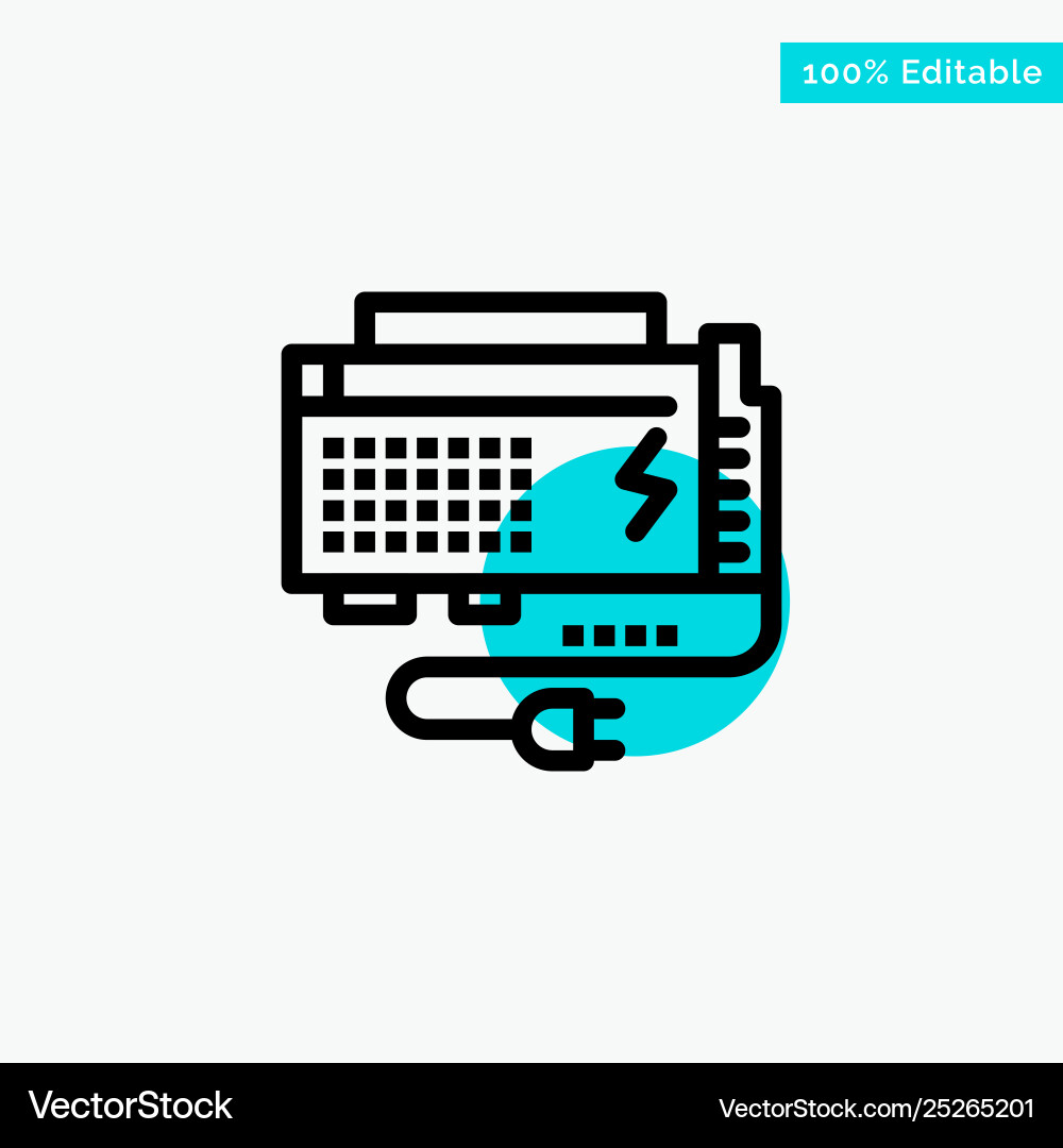 Apc battery computer power source turquoise Apc battery computer power source turquoise Vector Image