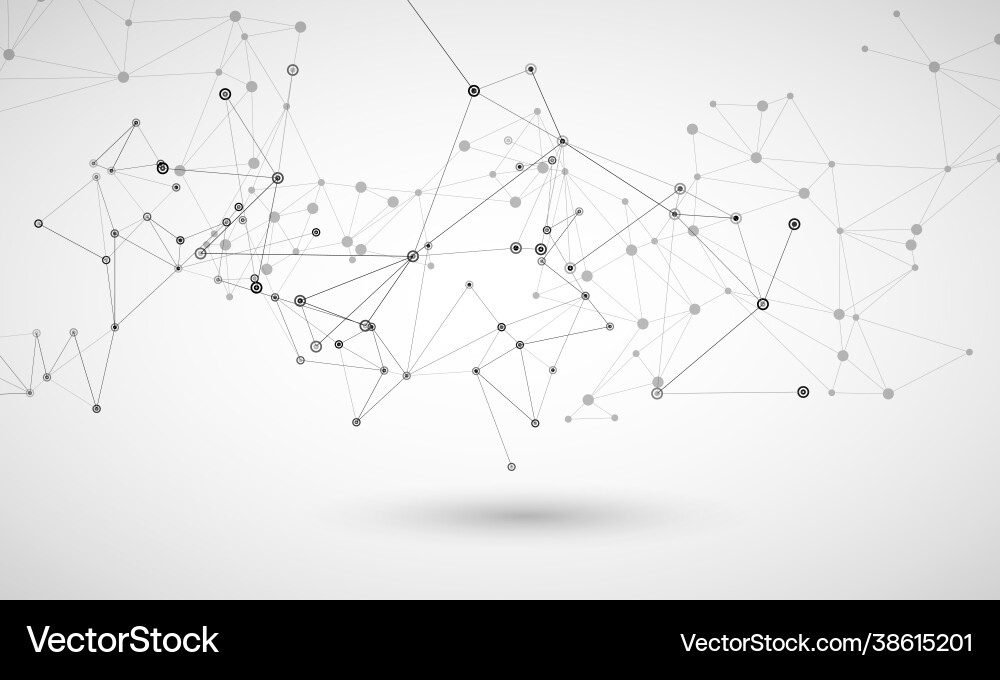 Connections dots with lines triangles shapes Connections dots with lines triangles shapes Vector Image