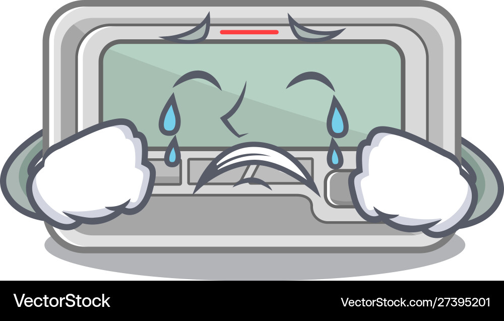 Crying toy pager in character shape Vector Image