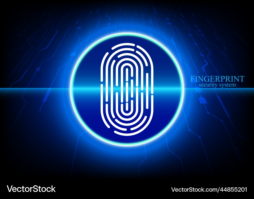 Graphics design fingerprint concept security Graphics design fingerprint concept security vector image