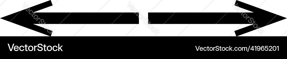 Left and right arrow pointer cursor in opposite Left and right arrow pointer cursor in opposite Vector Image