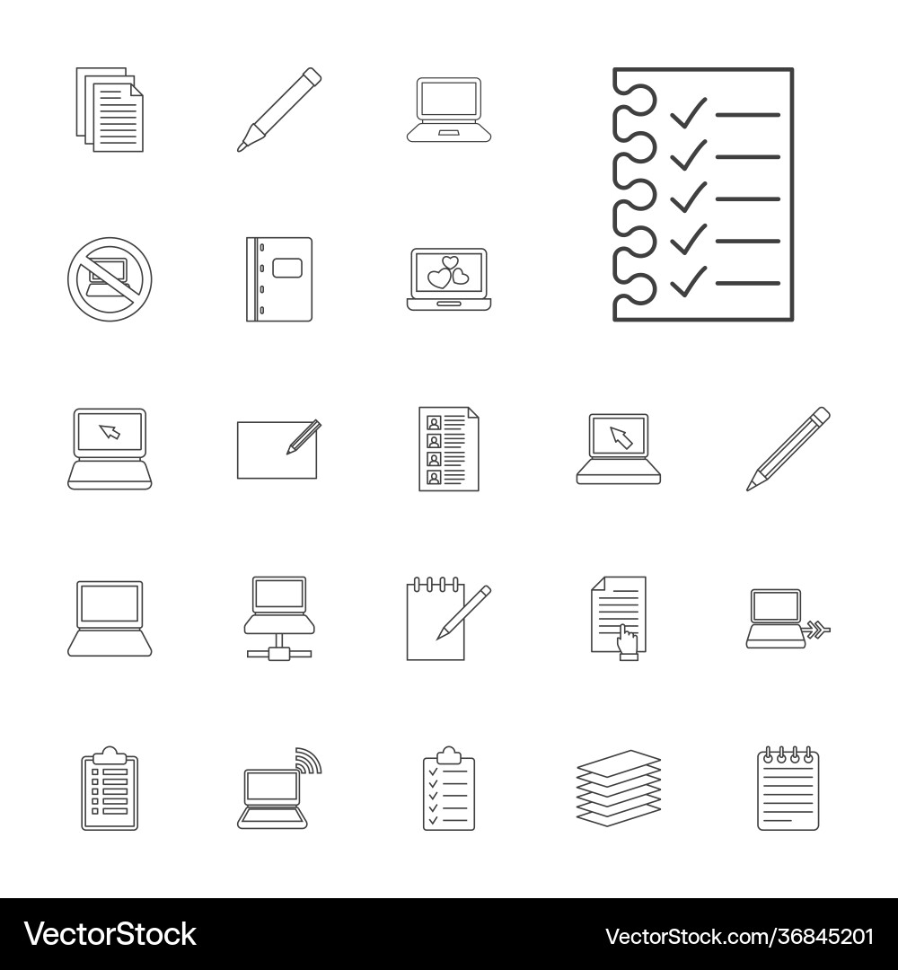 Notebook icons Vector Image
