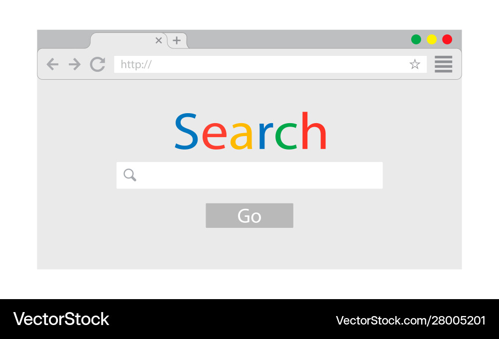 Simple browser interface window isolated icon Simple browser interface window isolated icon vector image
