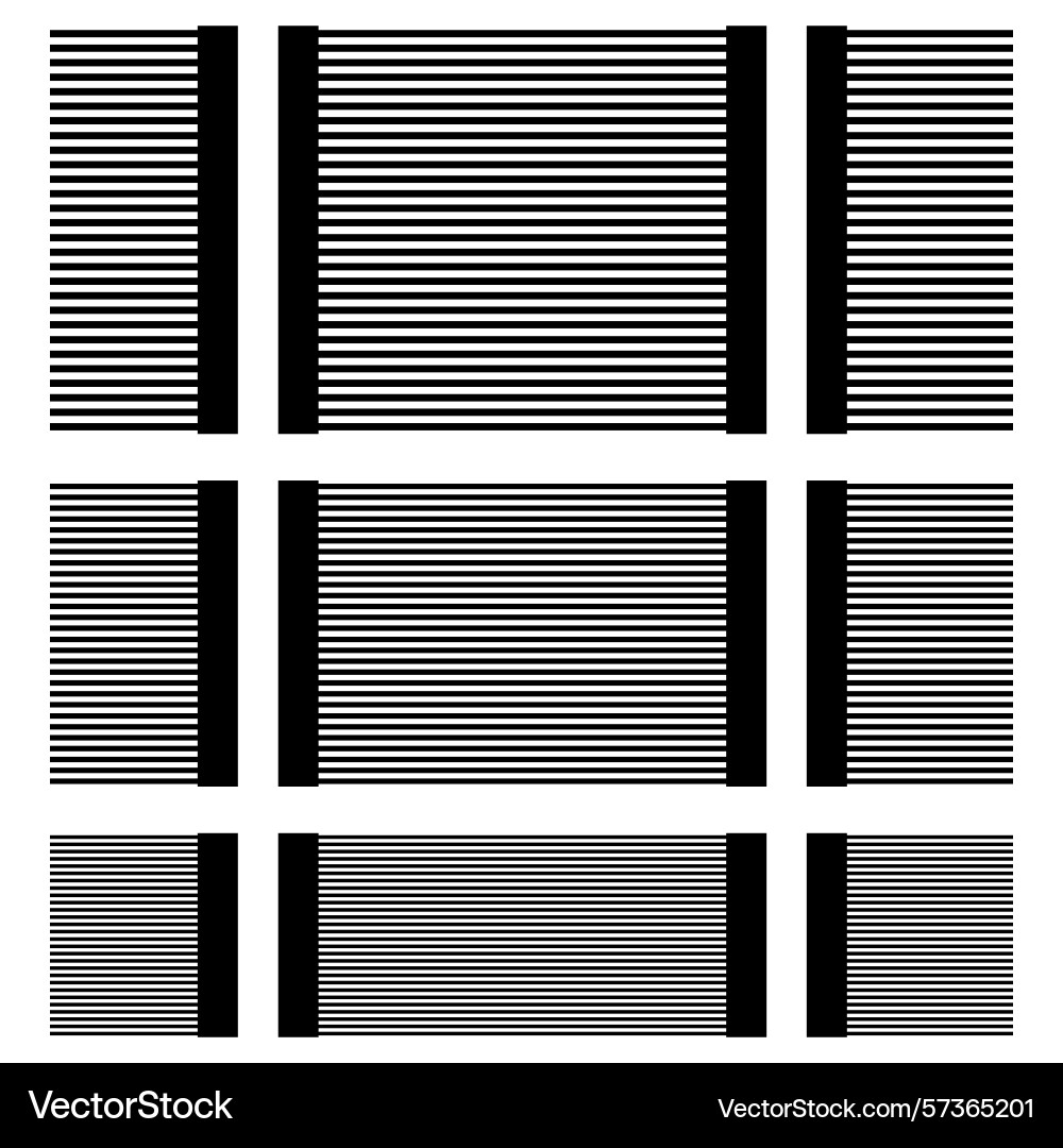 Striped rectangle pattern horizontal line blocks Striped rectangle pattern horizontal line blocks vector image