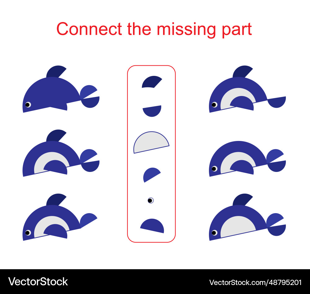 Task for the development of attention and logic Task for the development of attention and logic vector image