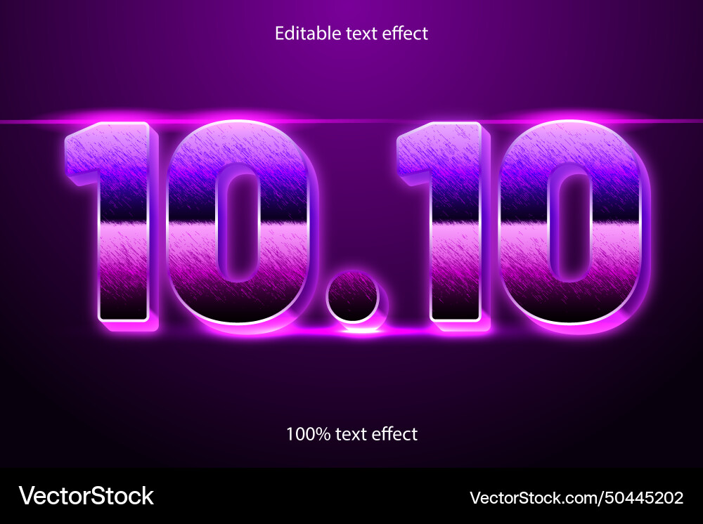 1010 editable text effect retro style 1010 editable text effect retro style Vector Image