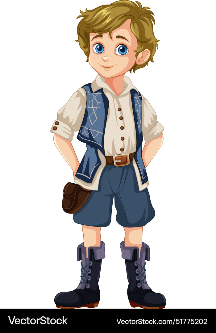 A boy in traditional attire Royalty Free Vector Image