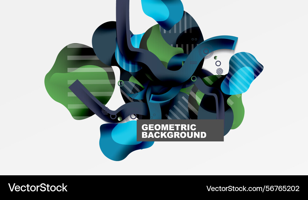 Abstract composition features flowing shapes Abstract composition features flowing shapes Vector Image