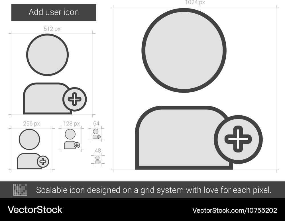 Add user line icon Vector Image