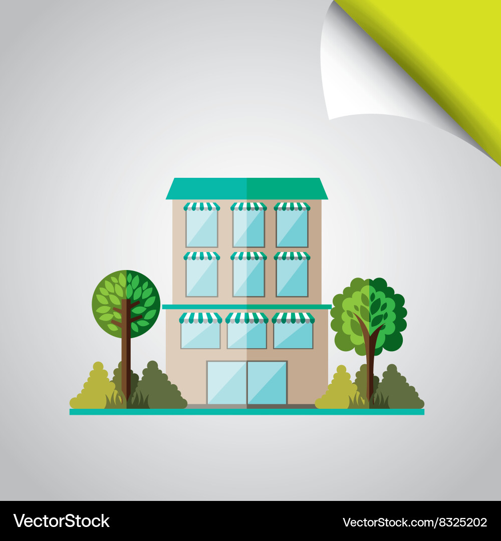 Building front design Vector Image