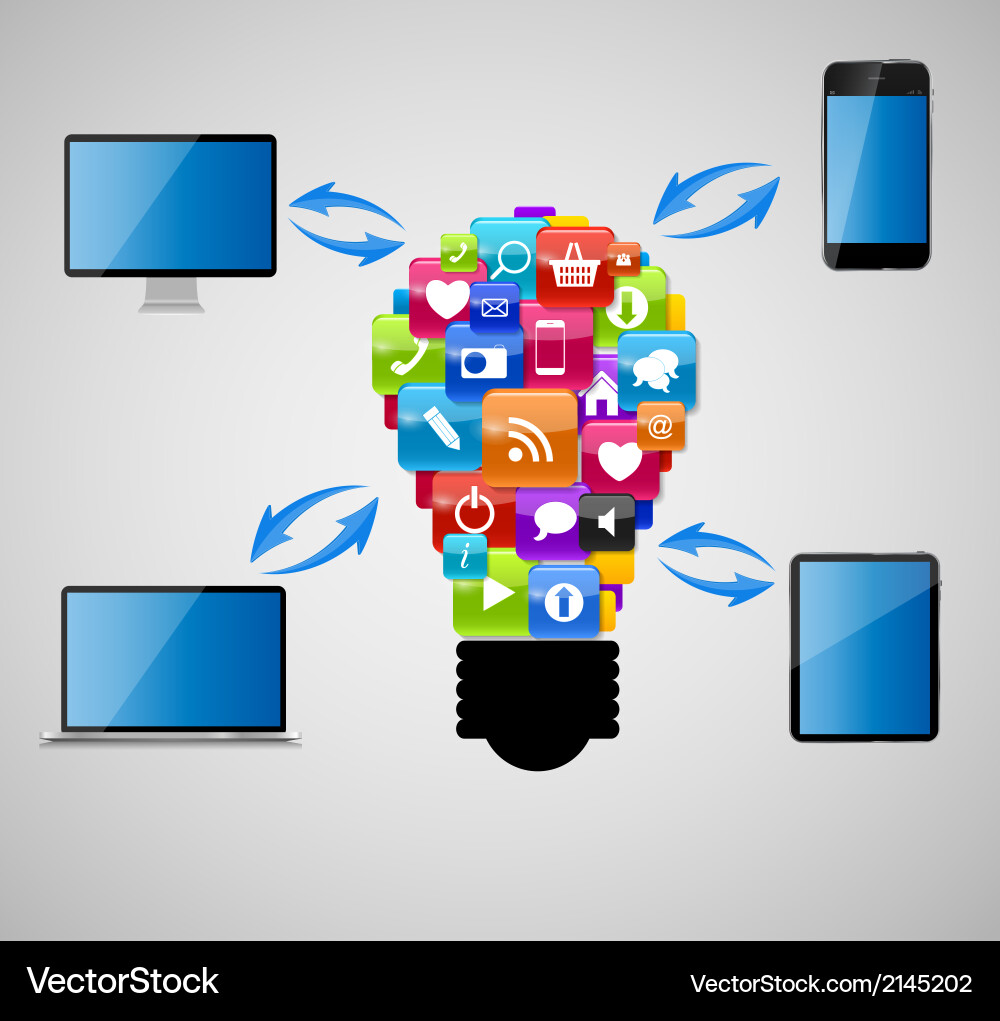 Cloud computing concept Vector Image
