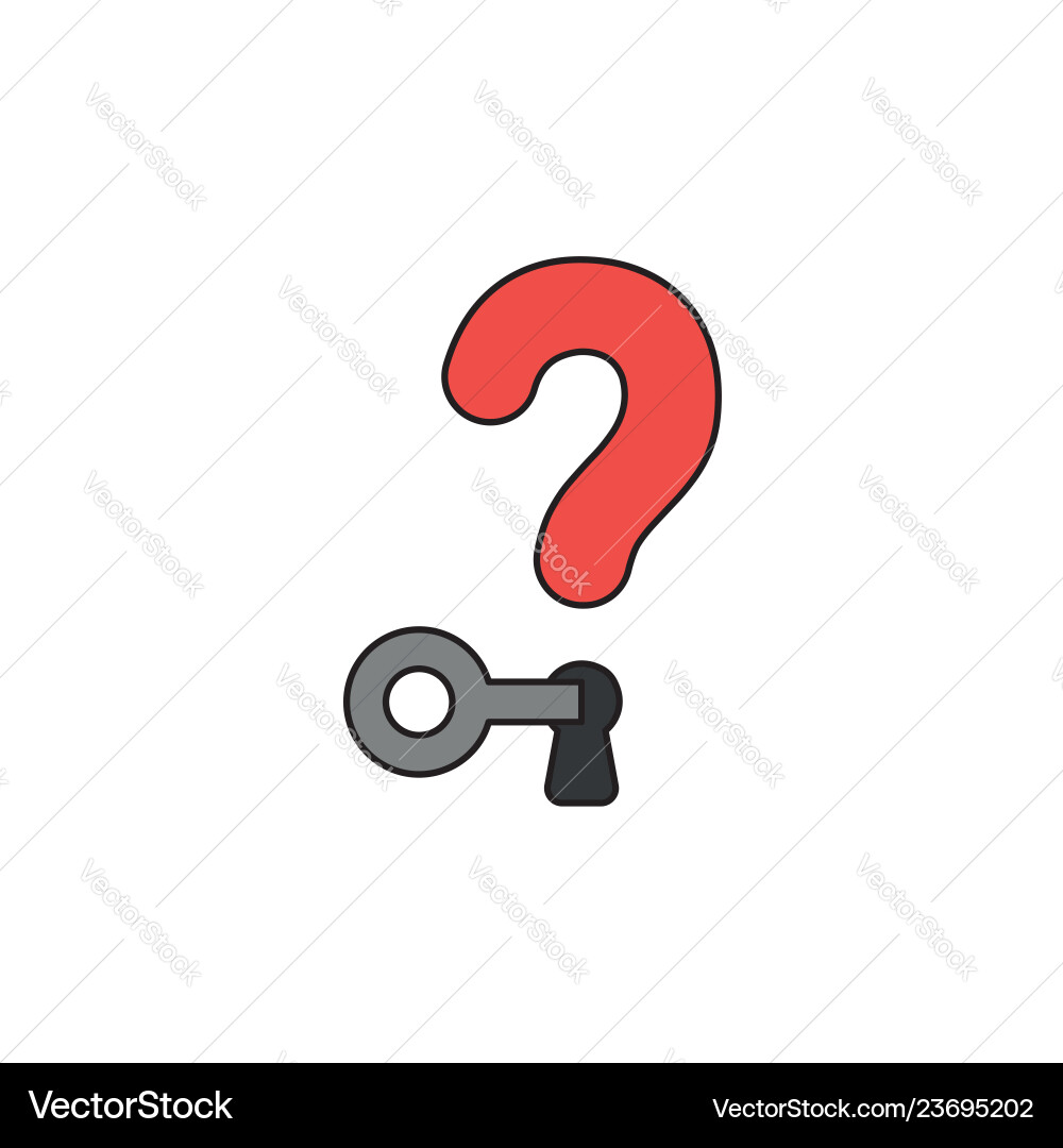 Flat design style concept question mark vector image