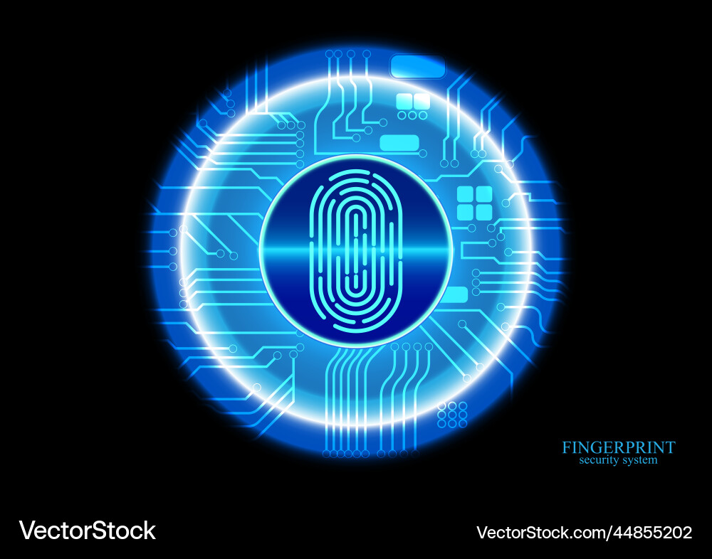 Graphics design fingerprint concept security Graphics design fingerprint concept security vector image