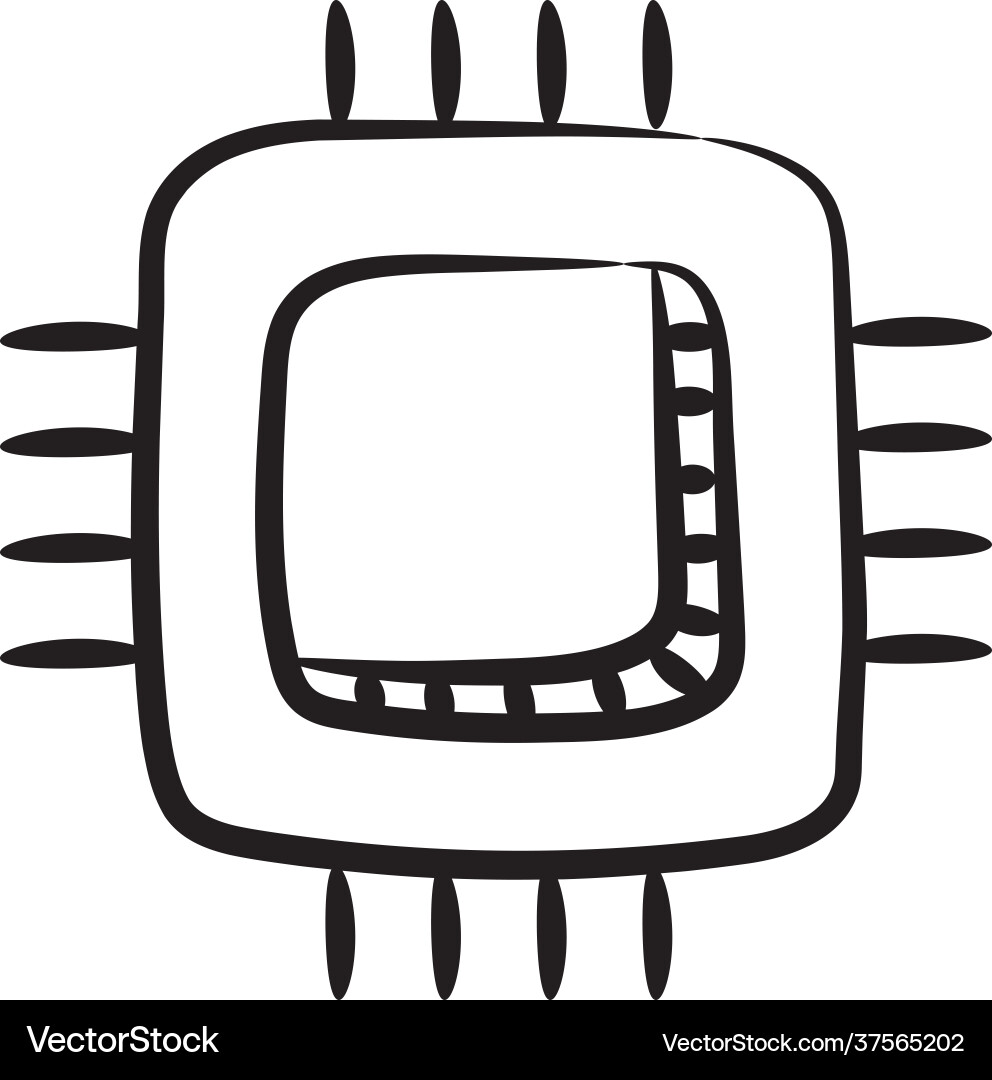 Microprocessor Vector Image