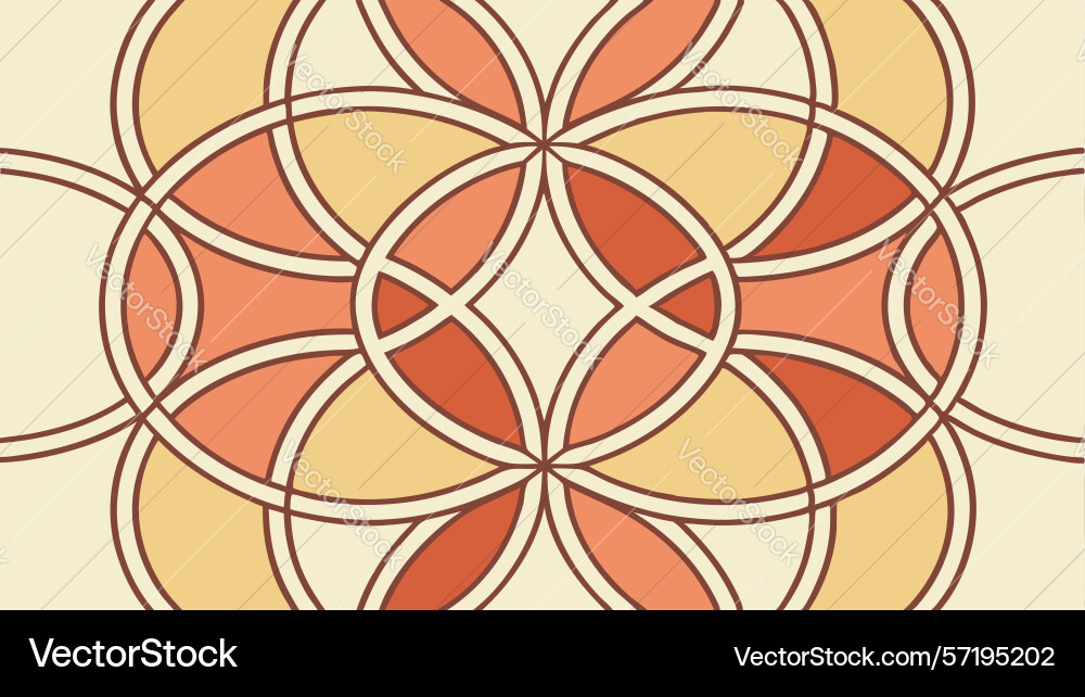 Overlapping geometric circles pattern abstract vector image