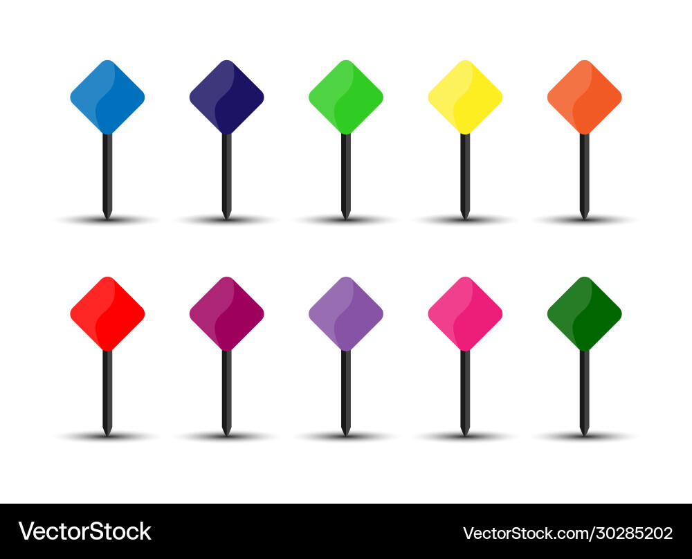 Set square map pointers stock for sites Set square map pointers stock for sites Vector Image