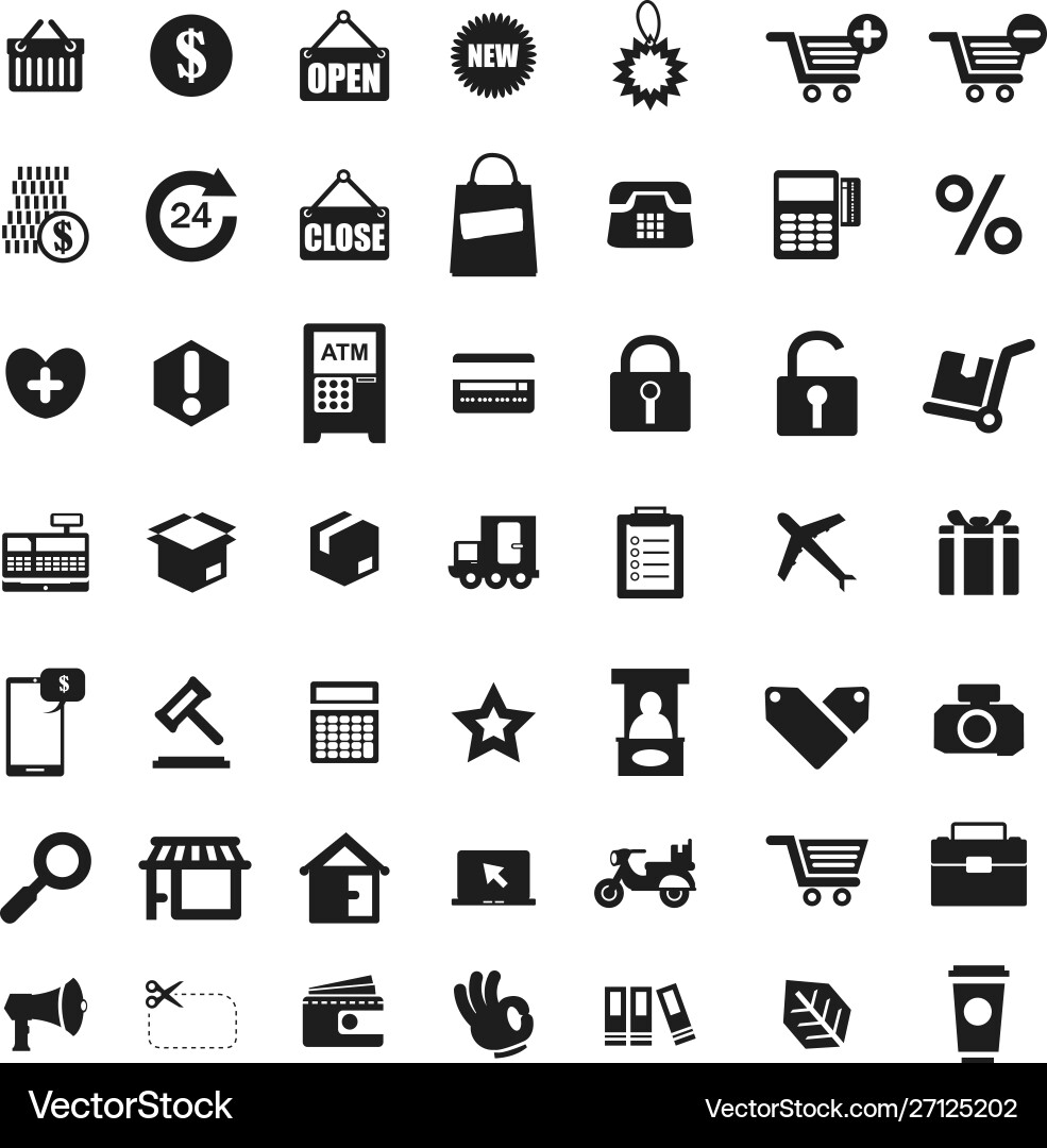 Shopping icons set vector image