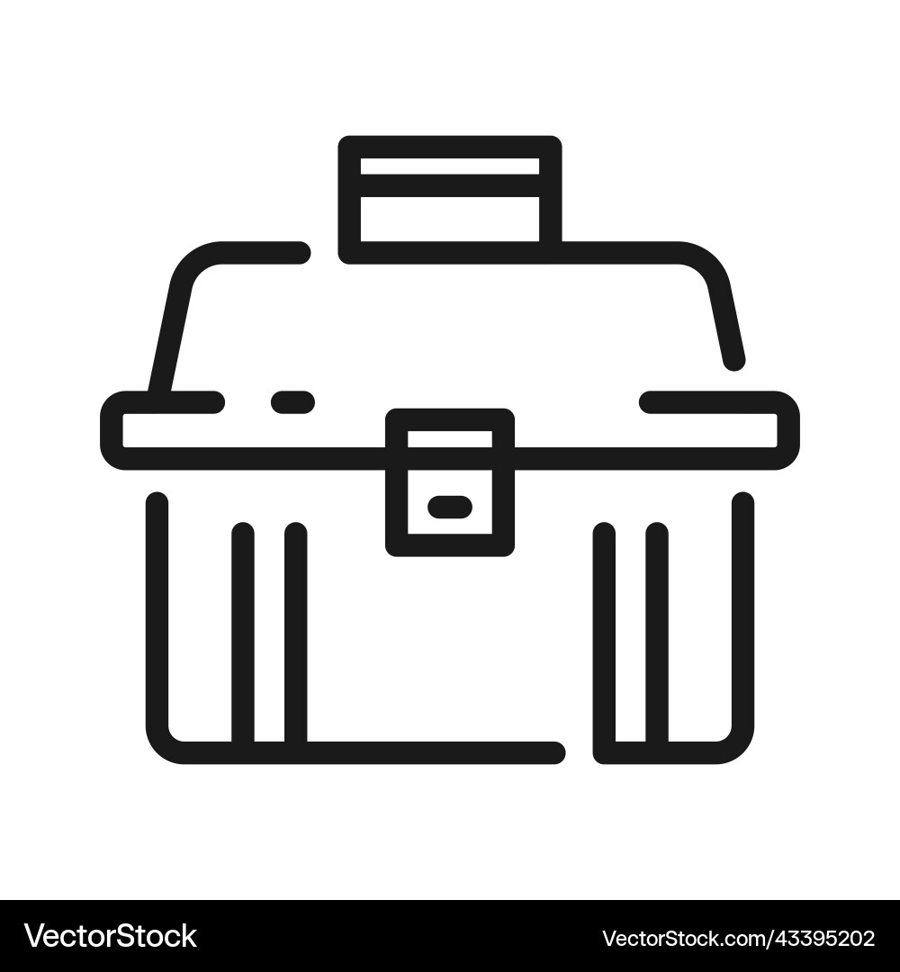 Tool box line icon toolbox toolkit instrument Tool box line icon toolbox toolkit instrument vector image