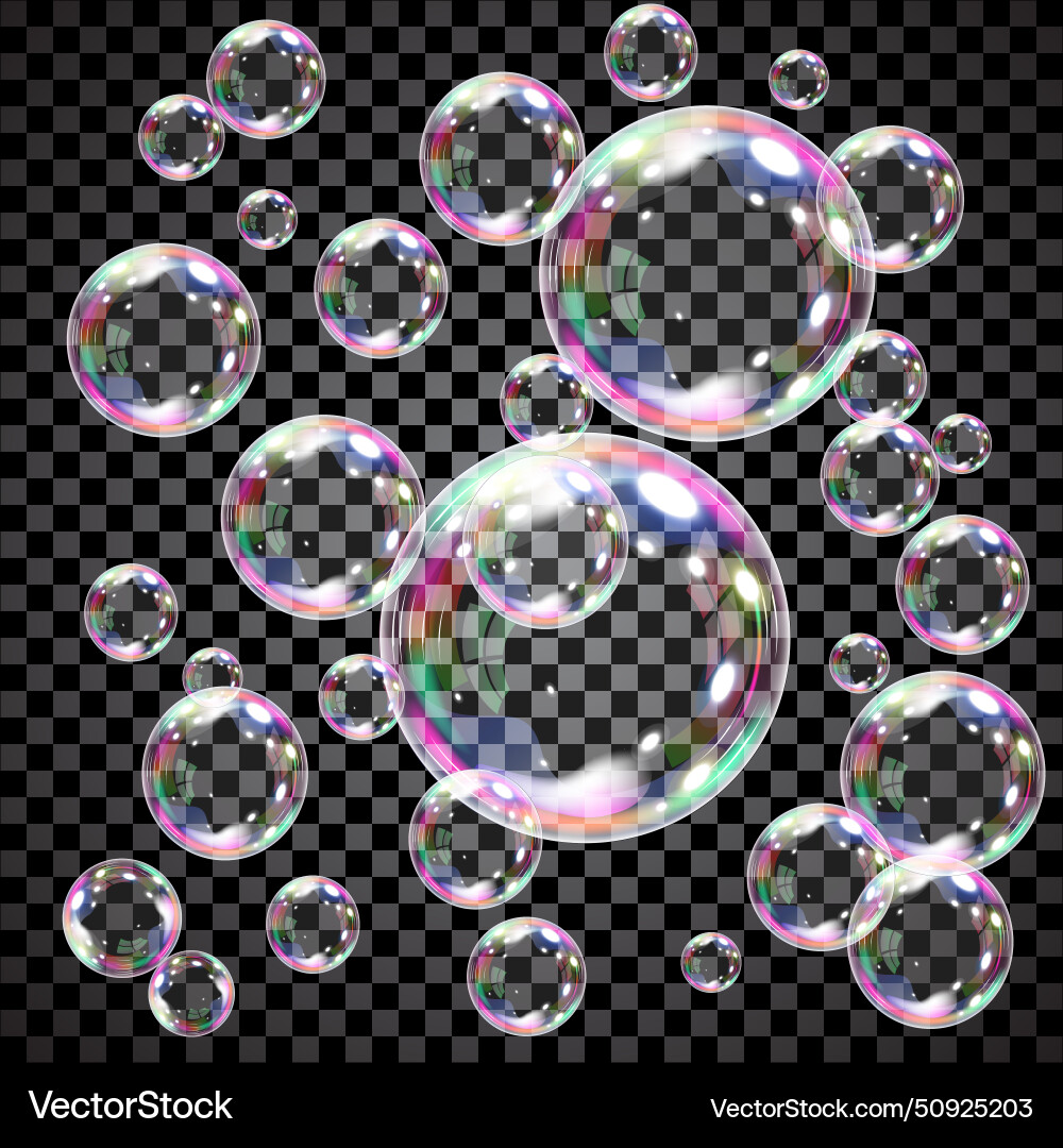 Abstract background with soap bubbles vector image