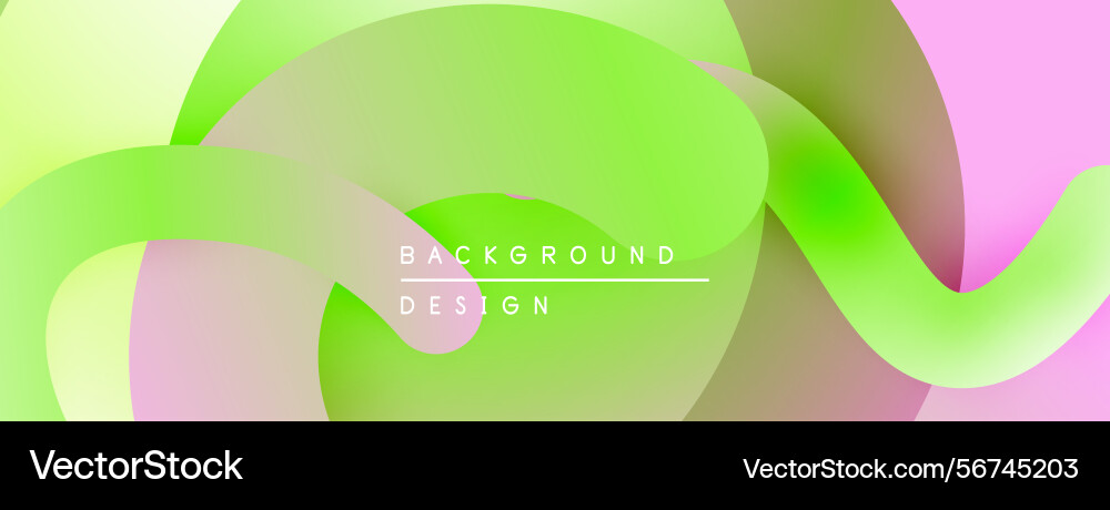 Abstract fluid shapes blend creating vibrant Vector Image