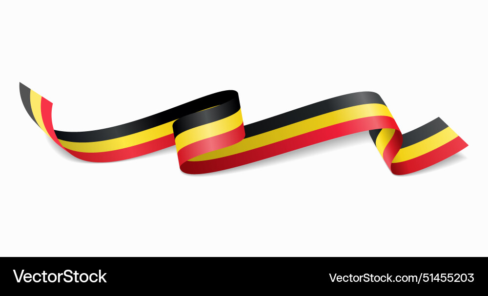 Belgian flag wavy abstract background Royalty Free Vector