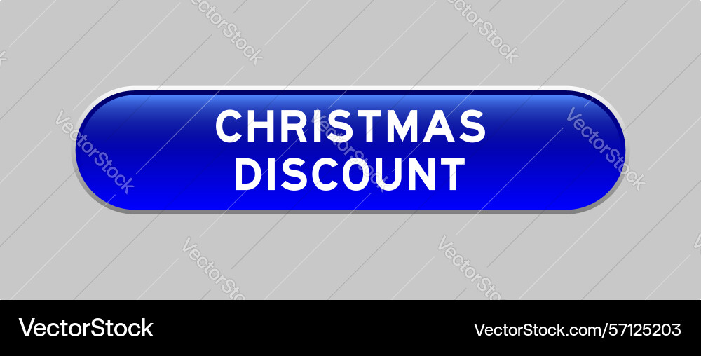 Blue color capsule shape button with word Blue color capsule shape button with word vector image