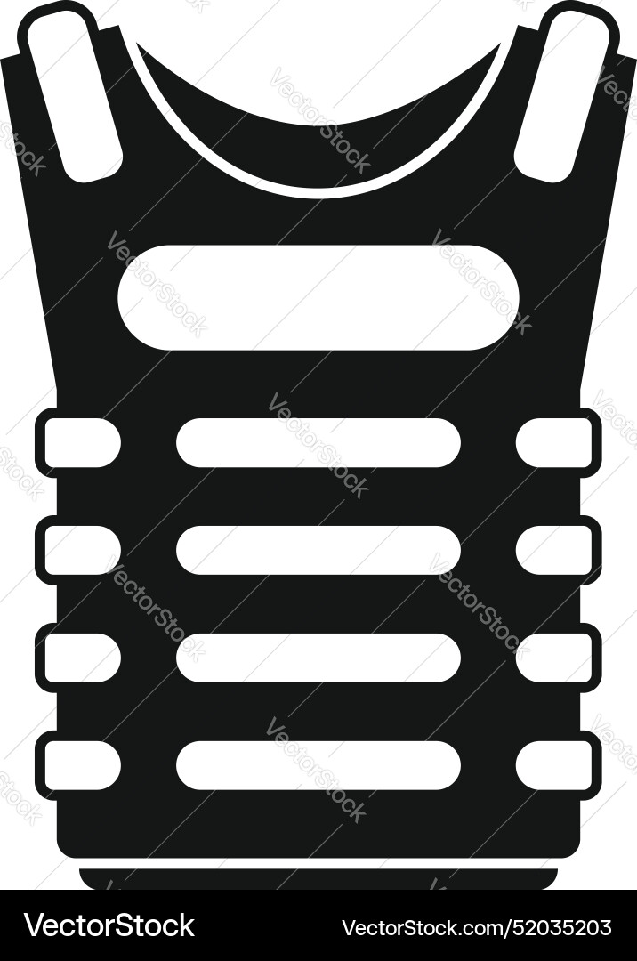 Bulletproof vest providing protection from Vector Image