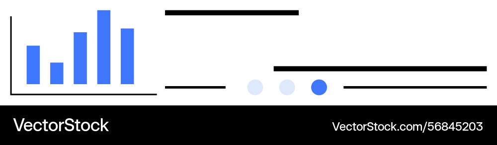 Data analytics dashboard with bar graph vector image