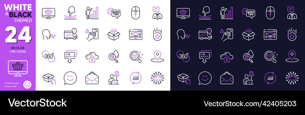 Floor lamp mail and card line icons for website Floor lamp mail and card line icons for website Vector Image