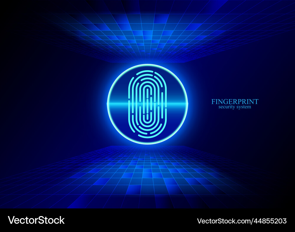 Graphics design fingerprint concept security Graphics design fingerprint concept security vector image