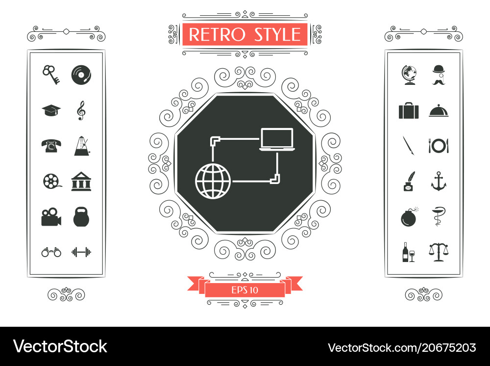Internet connection data exchange transfer Internet connection data exchange transfer Vector Image