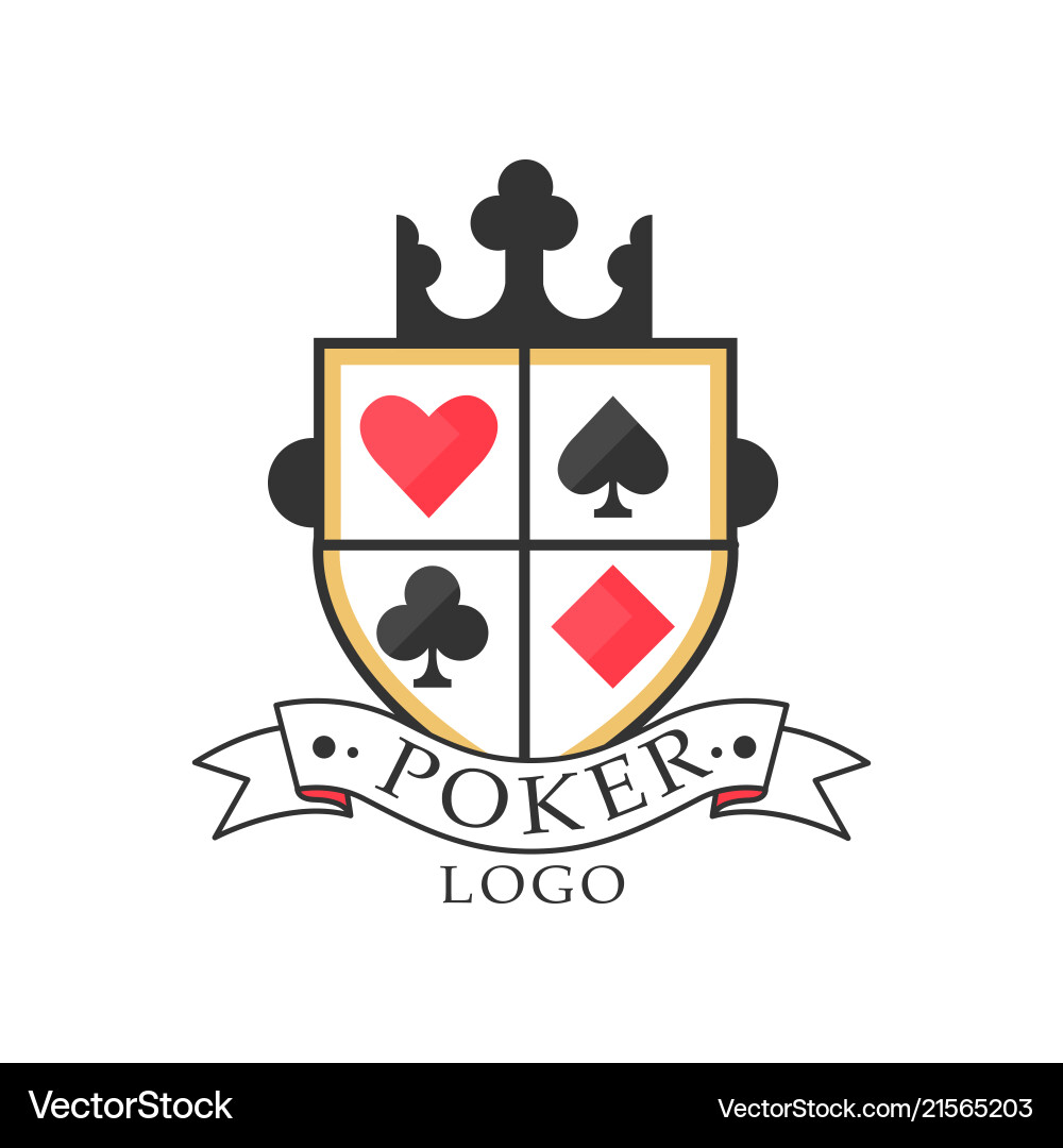 Poker Logo Design Vintage Emblem für Glücksspiel Poker Logo Design Vintage Emblem für Glücksspiel vektorbild