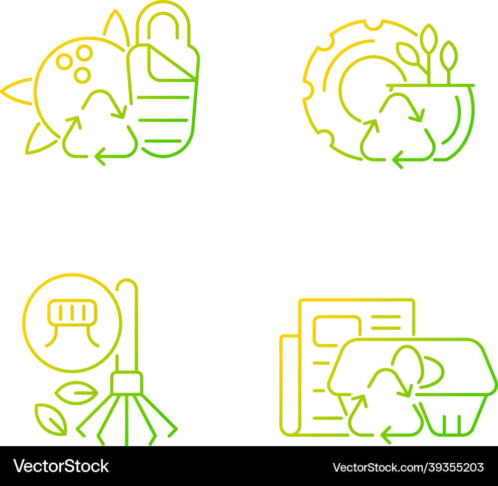 Processing recycled material gradient linear Processing recycled material gradient linear vector image