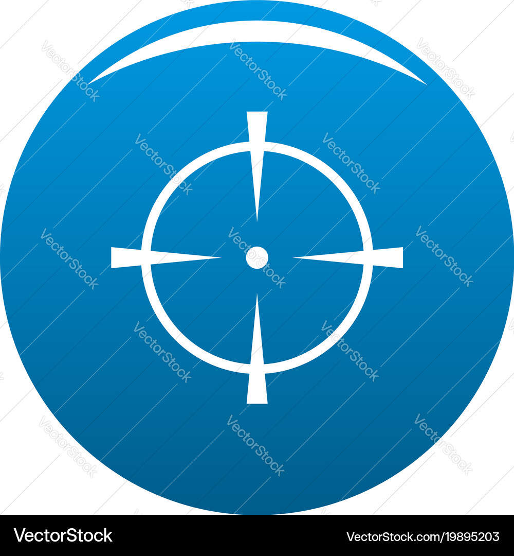 Radar screen icon blue Royalty Free Vector Image
