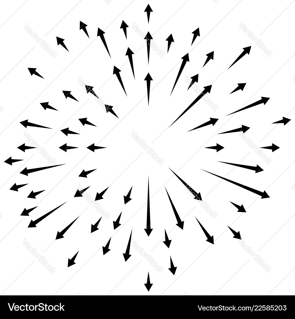 Radial lines element abstract radiating irregular Radial lines element abstract radiating irregular Vector Image