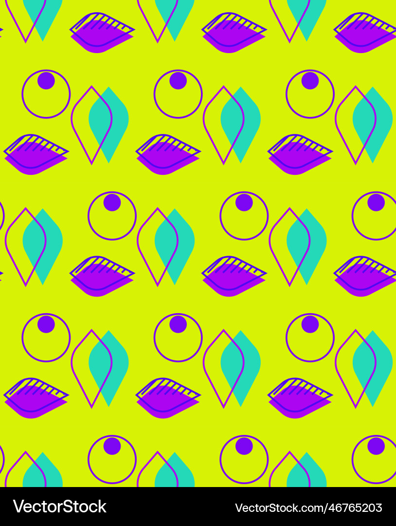 Seamless pattern made of fun geometry - circles Seamless pattern made of fun geometry - circles Vector Image