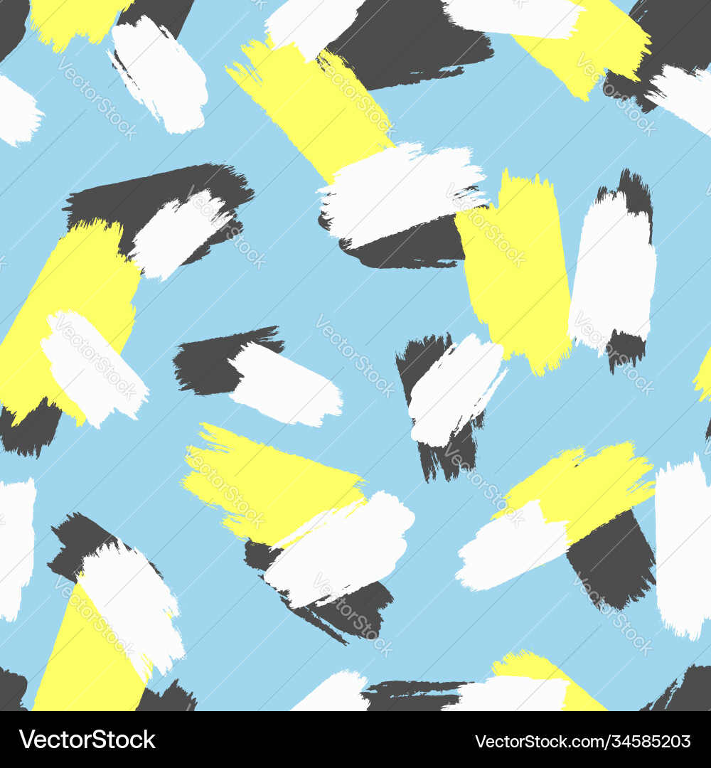 Seamless pattern with coloured repeated strokes vector image