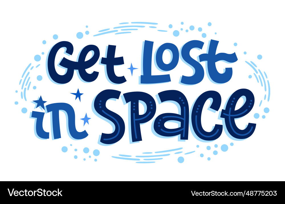Space cosmos stars themes are in typography get Space cosmos stars themes are in typography get vector image