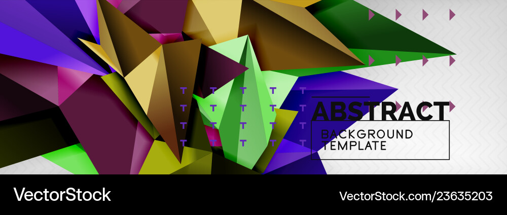 Triangles background techno template Vector Image