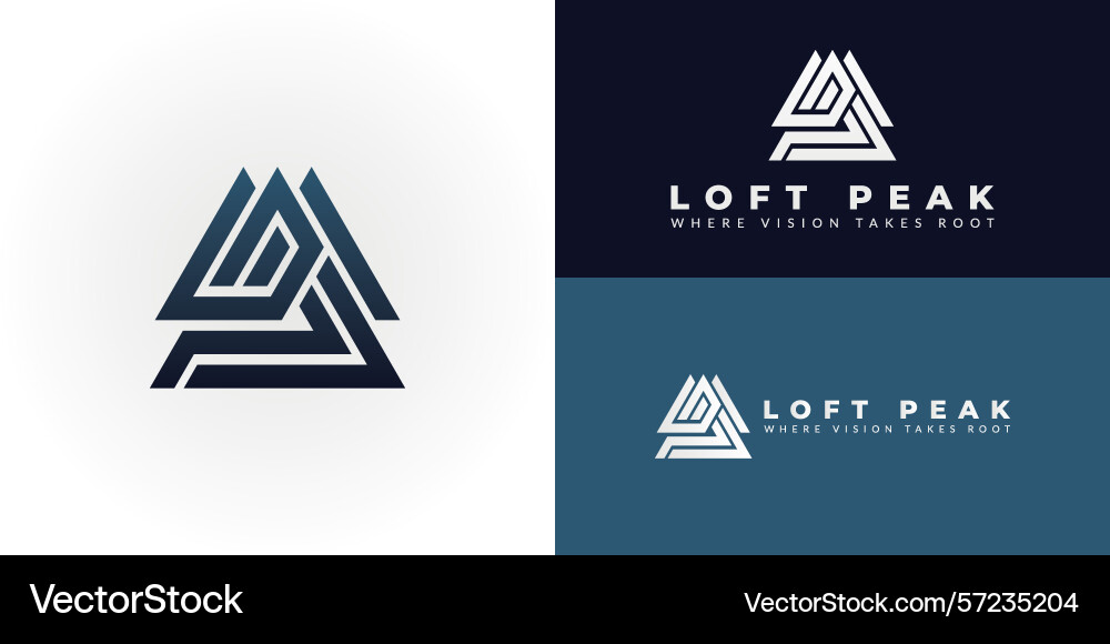 Abstract lp logo in a dynamic interlocking design Abstract lp logo in a dynamic interlocking design Vector Image