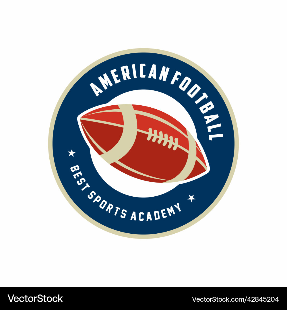 American football sports logo and badge vector image