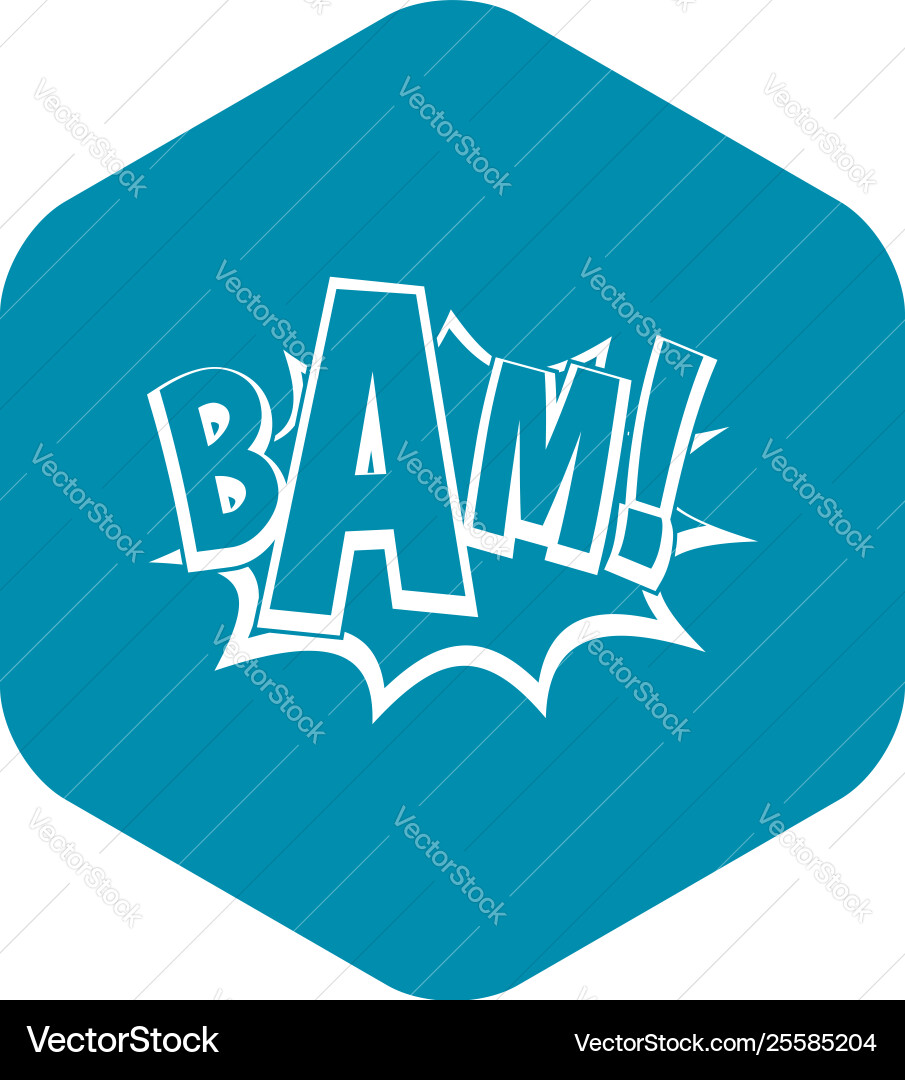 Bam Comic Buch Blase Ikone einfach Stil Bam Comic Buch Blase Ikone einfach Stil vektorbild
